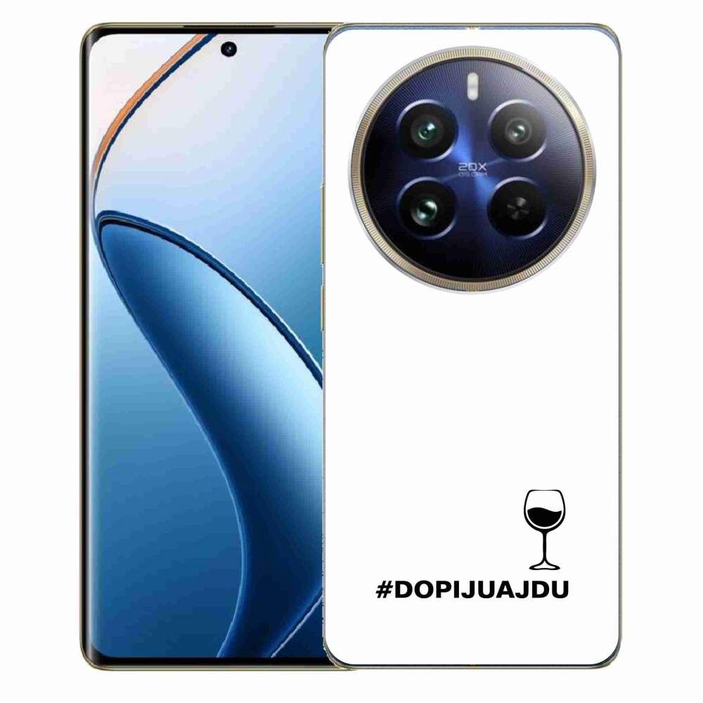 Gélový kryt mmCase na Realme 12 Pro 5G/12 Pro+ 5G - vínny motív biele pozadie