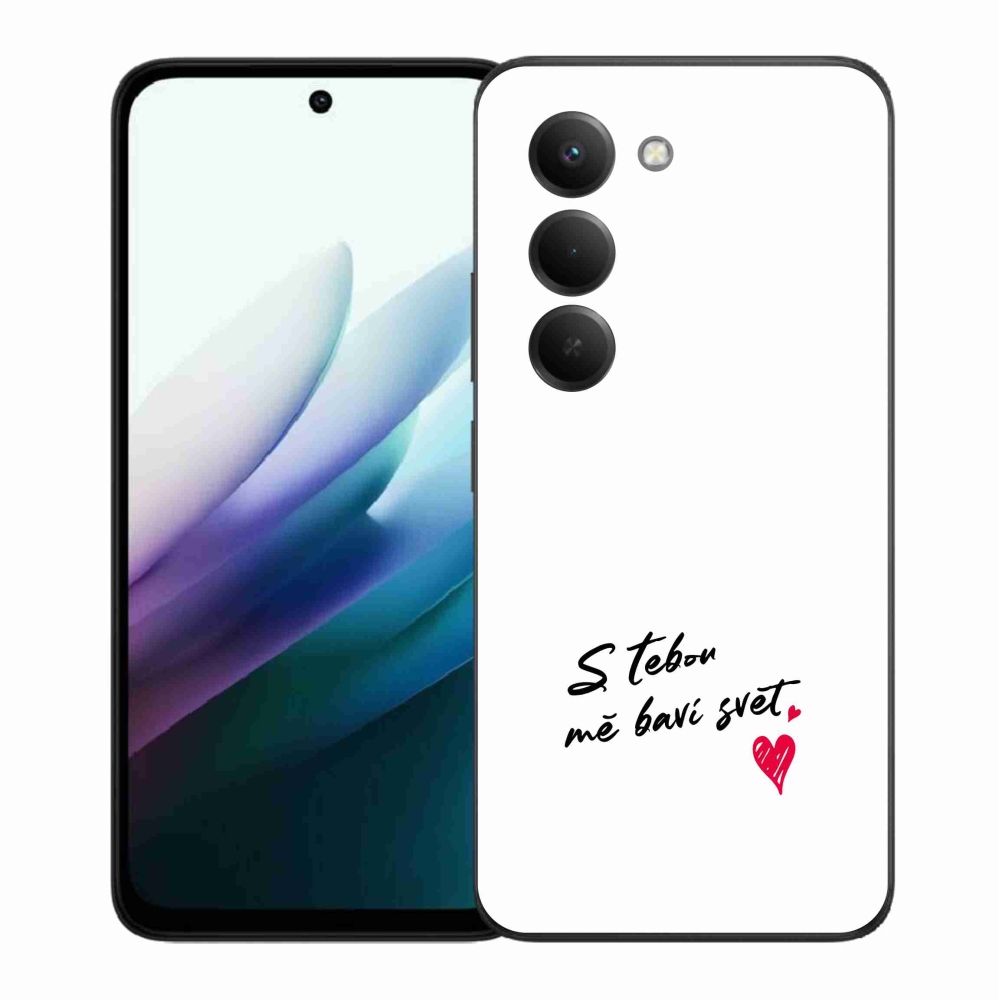 Gélový kryt mmCase na Xiaomi Redmi 15 4G/5G (171mm) - zamilovaný text 1 biele pozadie