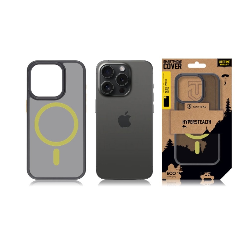 Tactical MagForce Hyperstealth 2.0 Kryt pre iPhone 15 Pro Black/Yellow