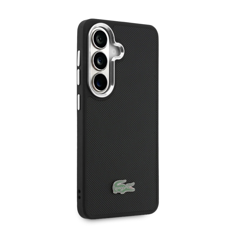 Lacoste Petit Pique Metal Logo Magnetic Back Cover pre Samsung Galaxy S26 Black