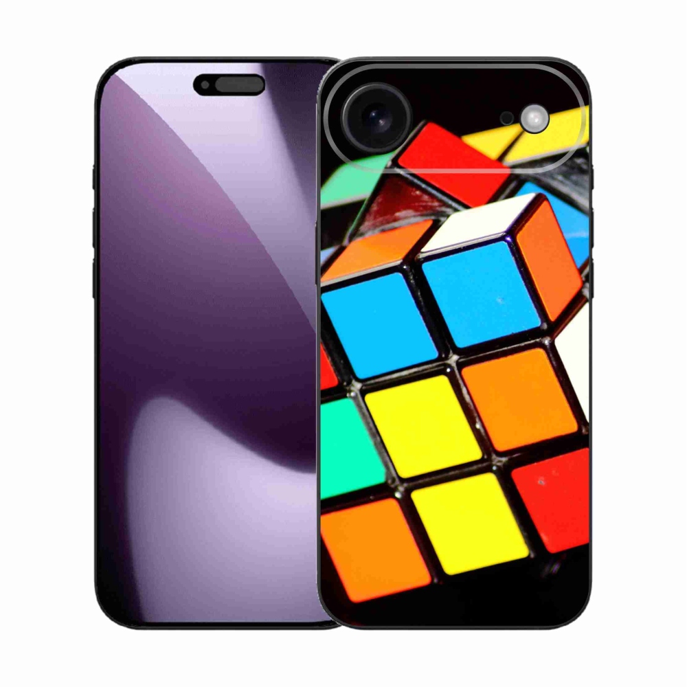 Gélový kryt mmCase na iPhone 17 Air - rubikova kocka