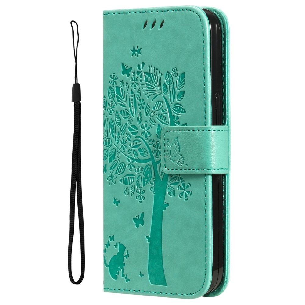 Trees knižkové púzdro na Samsung Galaxy A06 4G - modrozelené