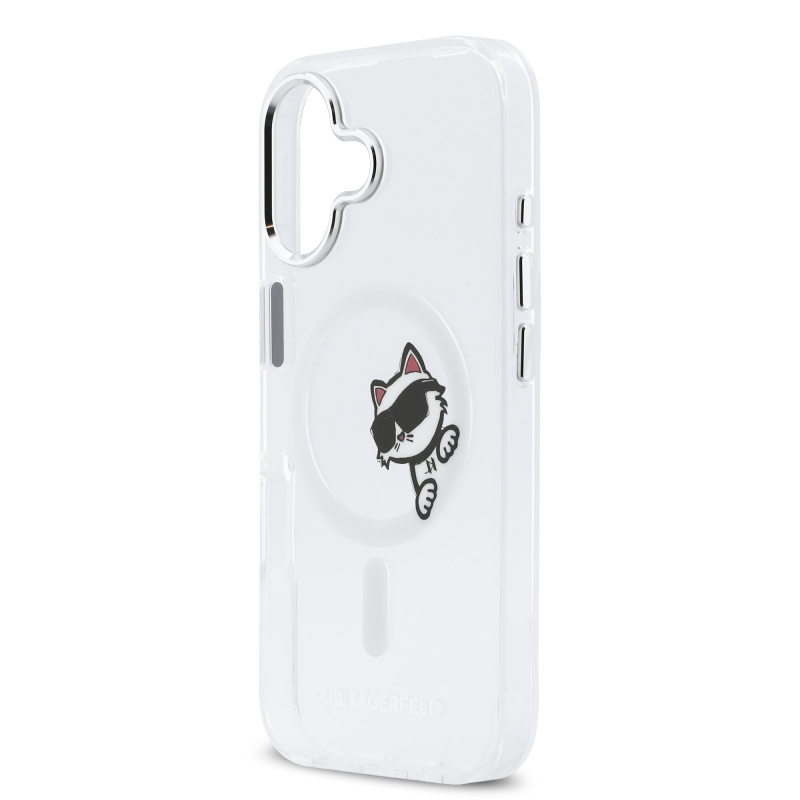 Karl Lagerfeld IML Choupette Peekaboo MagSafe Zadný kryt pre iPhone 17 Transparent