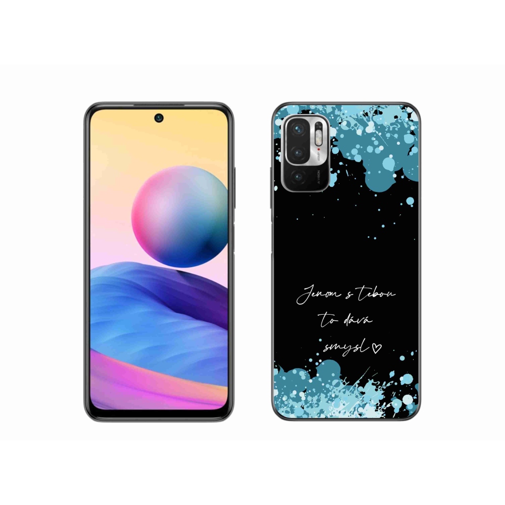 Gélový kryt mmCase na Xiaomi Poco M3 Pro/5G - zamilovaný text čierne pozadie