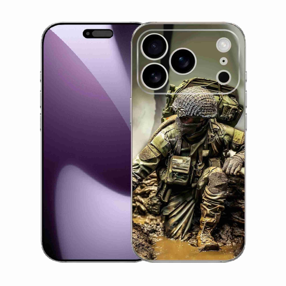 Gélový kryt mmCase na iPhone 17 Pro - vojak