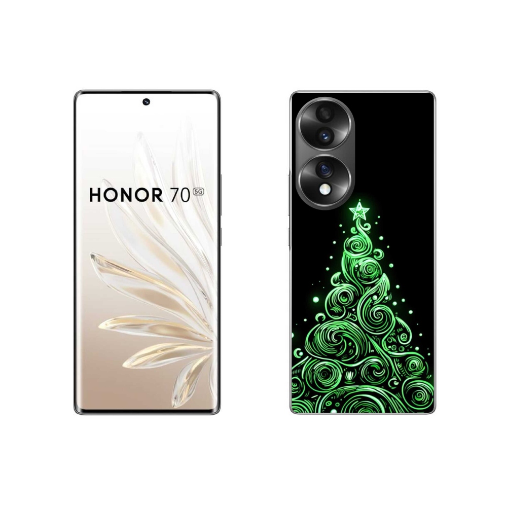 Gélový kryt mmCase na Honor 70 - neónový vianočný stromček 3