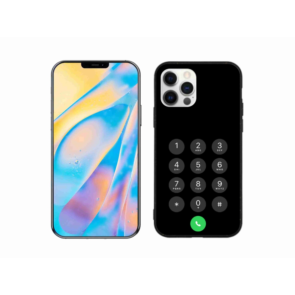 Gélový kryt mmCase na iPhone 12 - čierny číselník