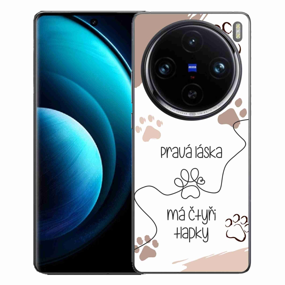 Gélový kryt mmCase na Vivo X100 Pro 5G - psí motív 1 biele pozadie