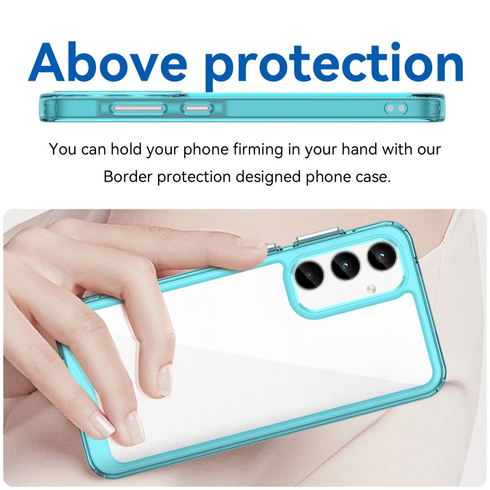 Gélový obal s pevným chrbtom na Samsung Galaxy A35 5G - svetlomodrý