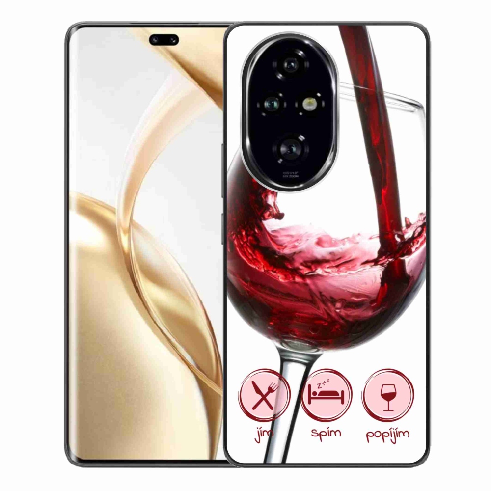 Gélový obal mmCase na Honor 200 Pro 5G - pohár vína červené