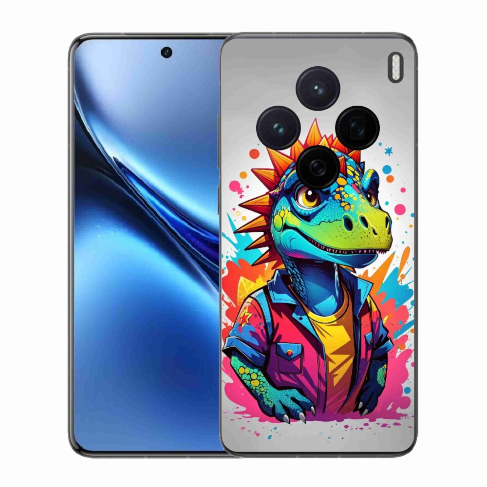 Gélový kryt mmCase na Vivo X200 5G - farebný dinosaurus