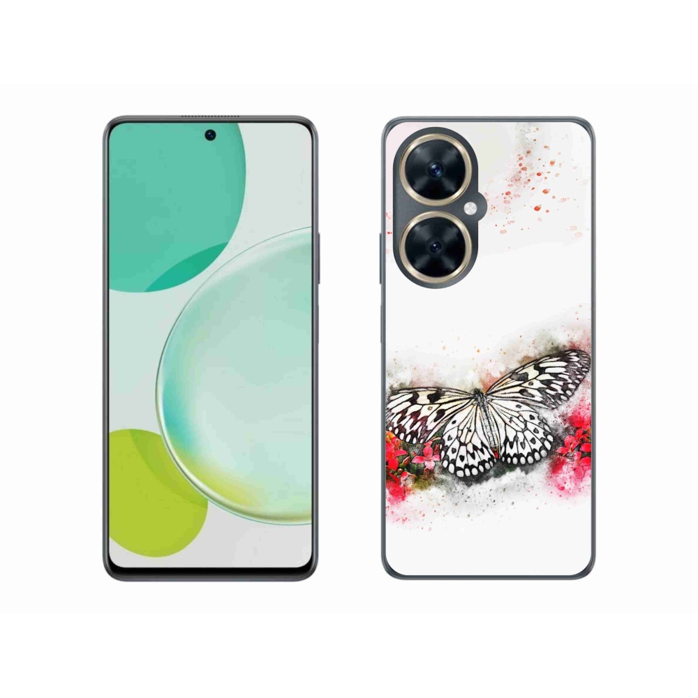 Gélový kryt mmCase na Huawei Nova 11i - čiernobiely motýľ