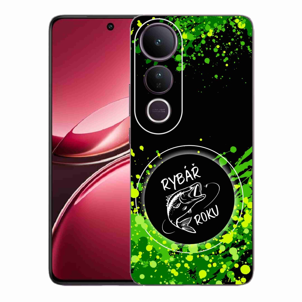 Gélový kryt mmCase na Vivo V50 Lite 4G/5G - rybár roka čierne pozadie