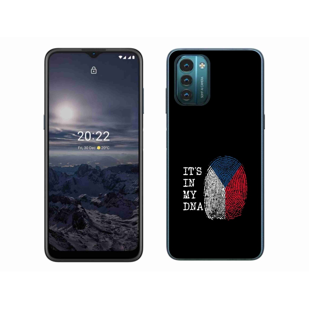 Gélový kryt mmCase na Nokia G11/G21 - vlajka odtlačok prsta čierne pozadie