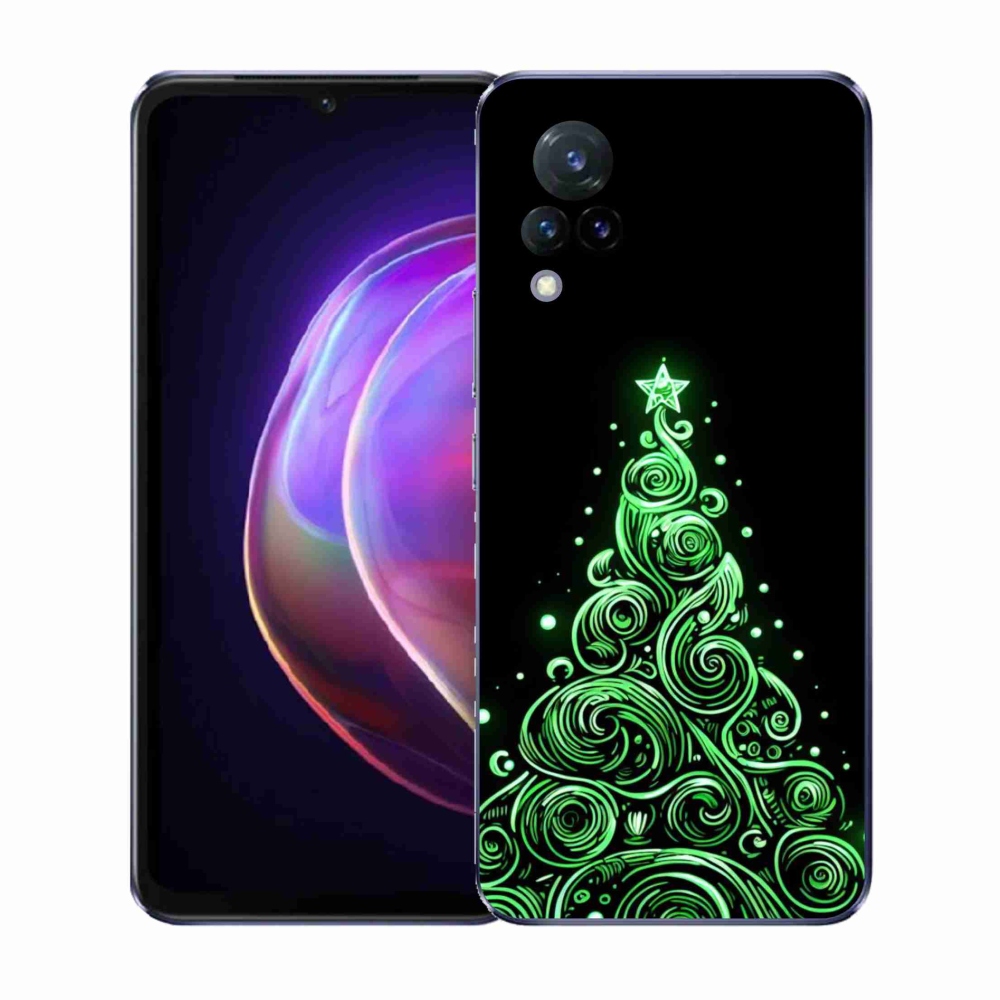Gélový kryt mmCase na Vivo V21 4G/5G - neónový vianočný stromček 3