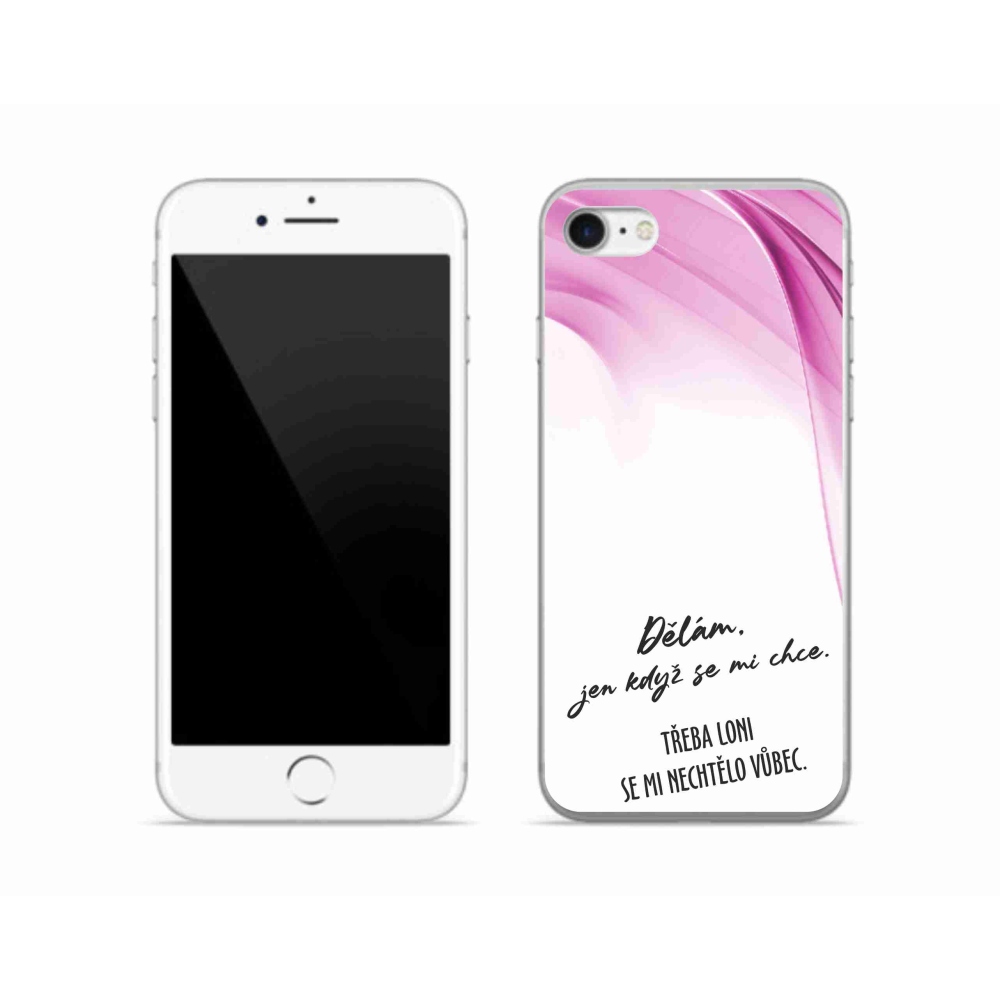 Gélový kryt mmCase na iPhone SE (2022) - vtipný text 12 biele pozadie