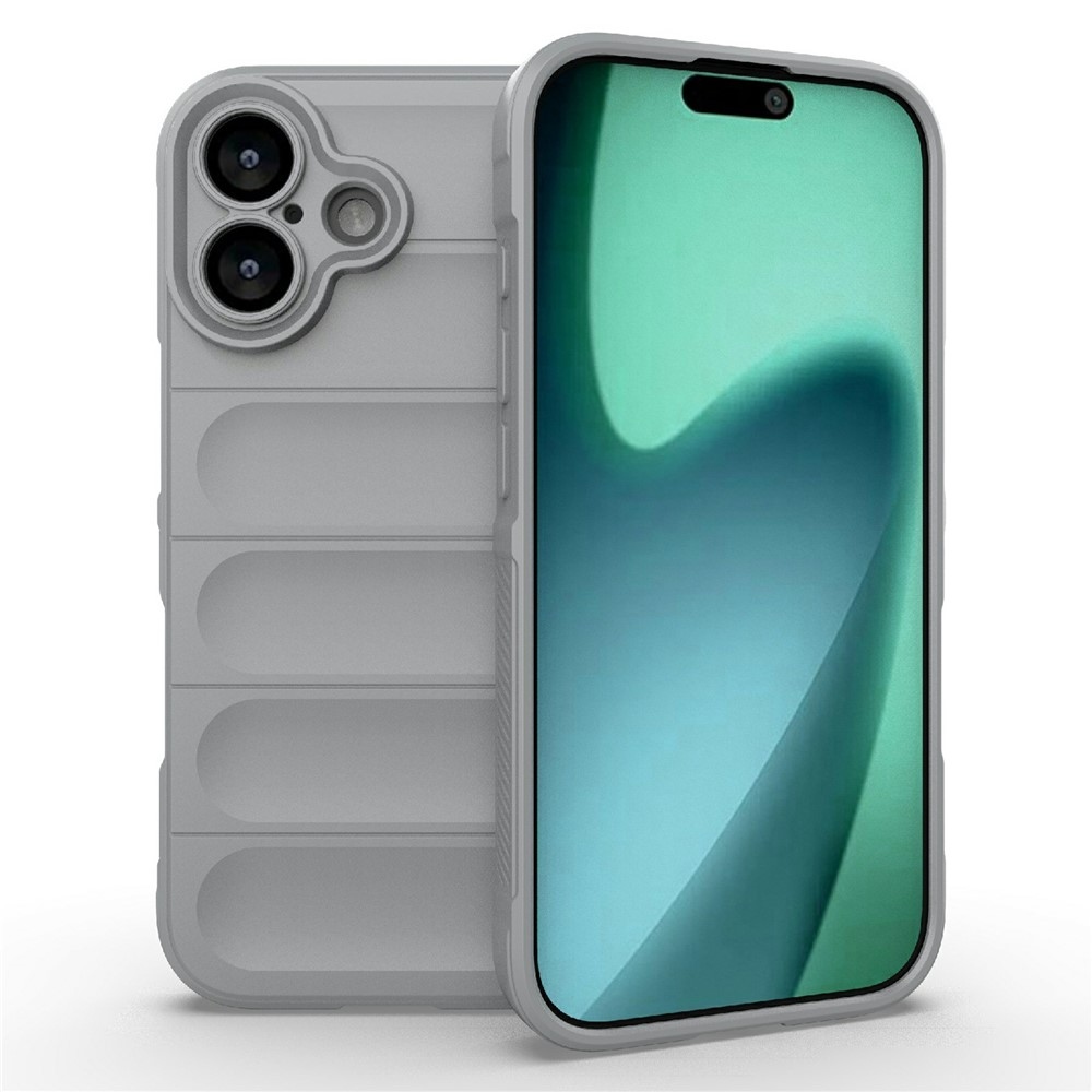 Rugg odolný gélový obal na iPhone 17 - svetlosivý
