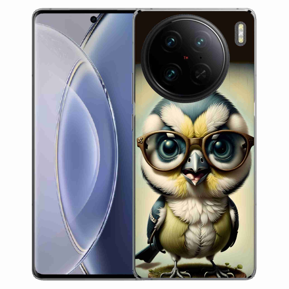 Gélový kryt mmCase na Vivo X90 Pro - mláďa s okuliarmi