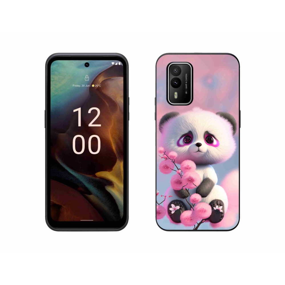 Gélový kryt mmCase na Nokia XR21 - roztomilá panda 1