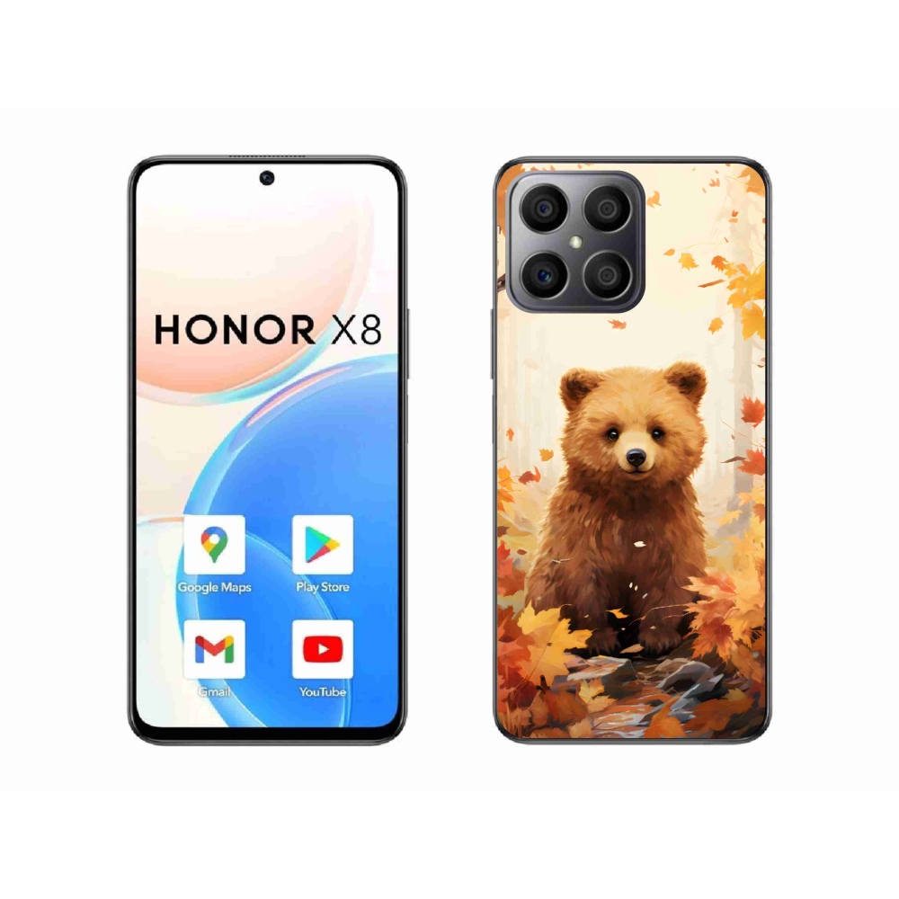 Gélový kryt mmCase na Honor X8 - medveď v lese