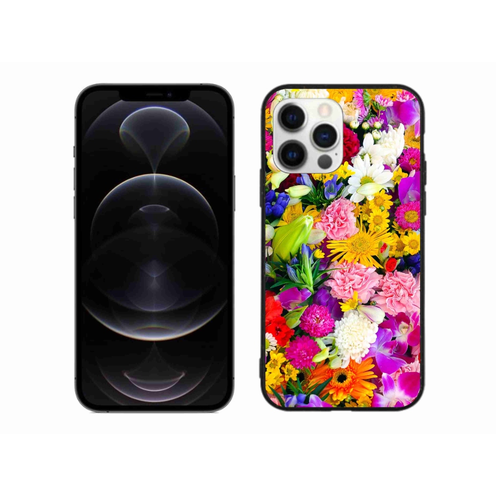 Gélový kryt mmCase na iPhone 12 Pro Max - kvety 12