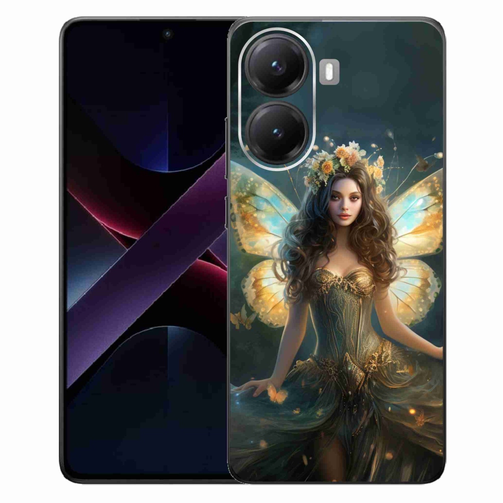 Gélový kryt mmCase na Xiaomi Poco X7 Pro 5G - motýlia žena