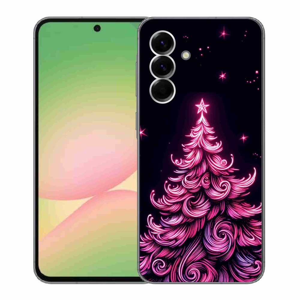 Gélový kryt mmCase na Samsung Galaxy A56 5G - neónový vianočný stromček 2