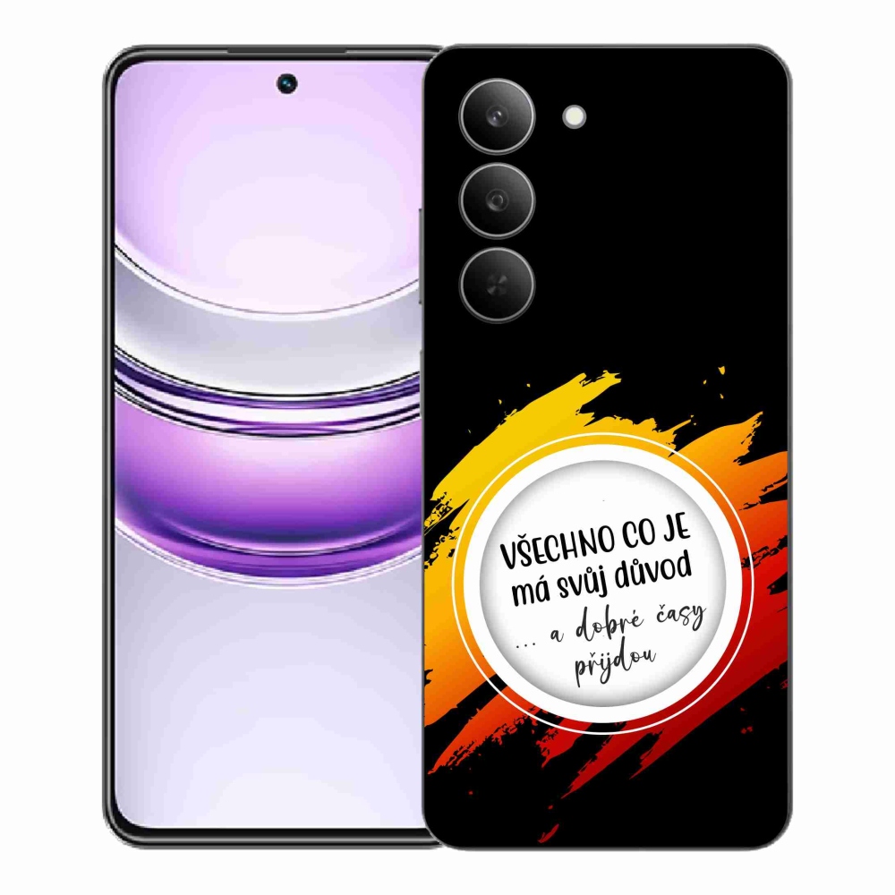 Gélový kryt mmCase na Realme 14x 5G - citát 3 čierne pozadie