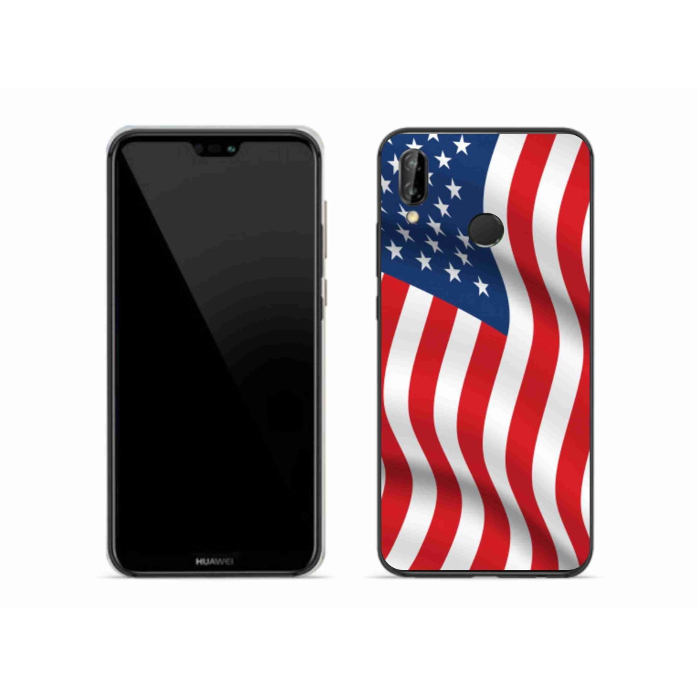 Gélový kryt mmCase na mobil Huawei P20 Lite - USA vlajka