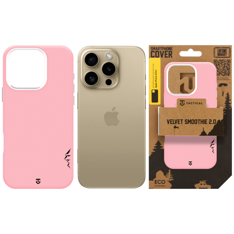 Tactical MagForce Velvet Smoothie 2.0 – puzdro pre Apple iPhone 16 Pro Pink Panther