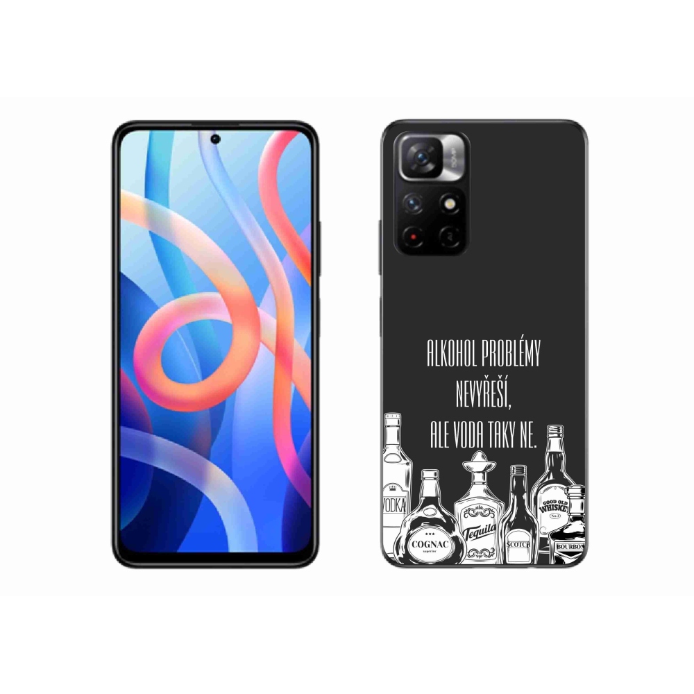 Gélový kryt mmCase na Xiaomi Redmi Note 11S 5G - vtipný text čierne pozadie