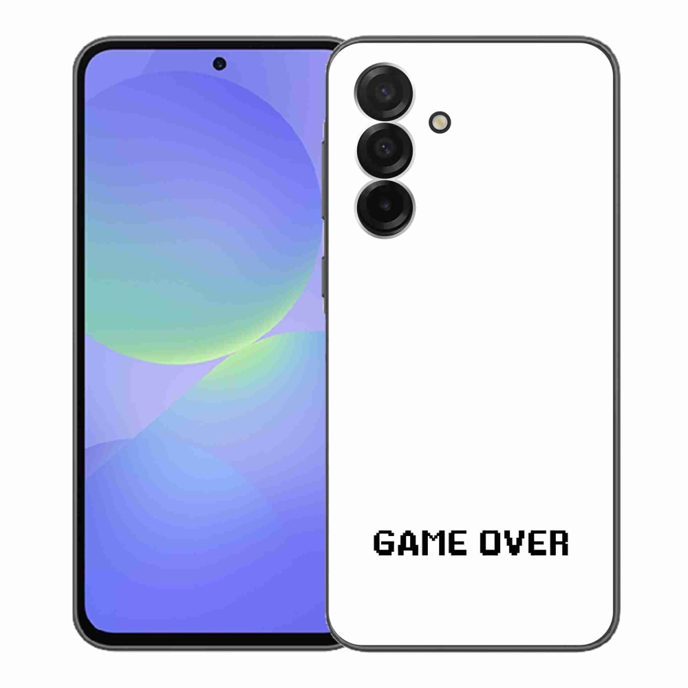 Gélový kryt mmCase na Samsung Galaxy A36 5G - game over biele pozadie