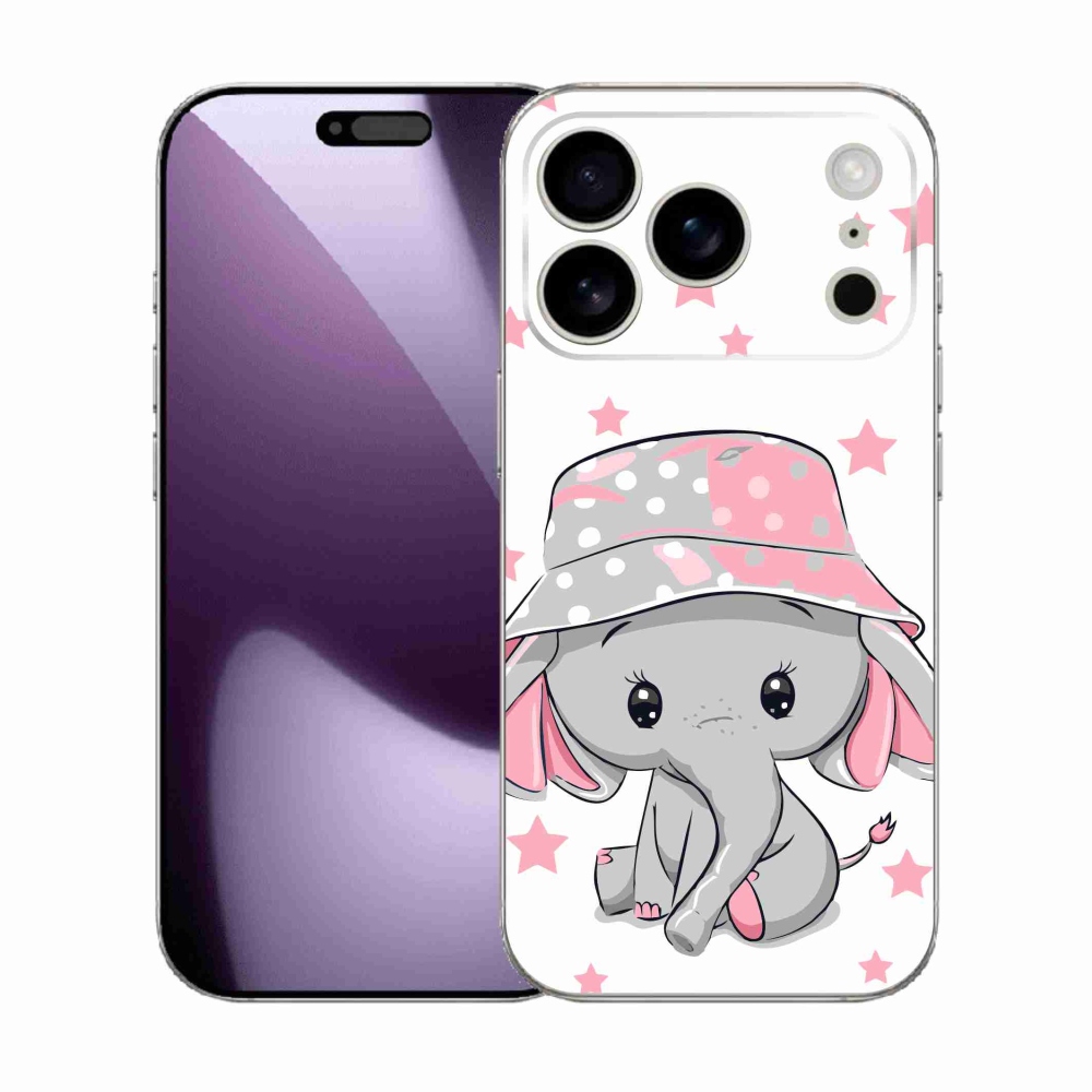 Gélový kryt mmCase na iPhone 17 Pro - ružový slon