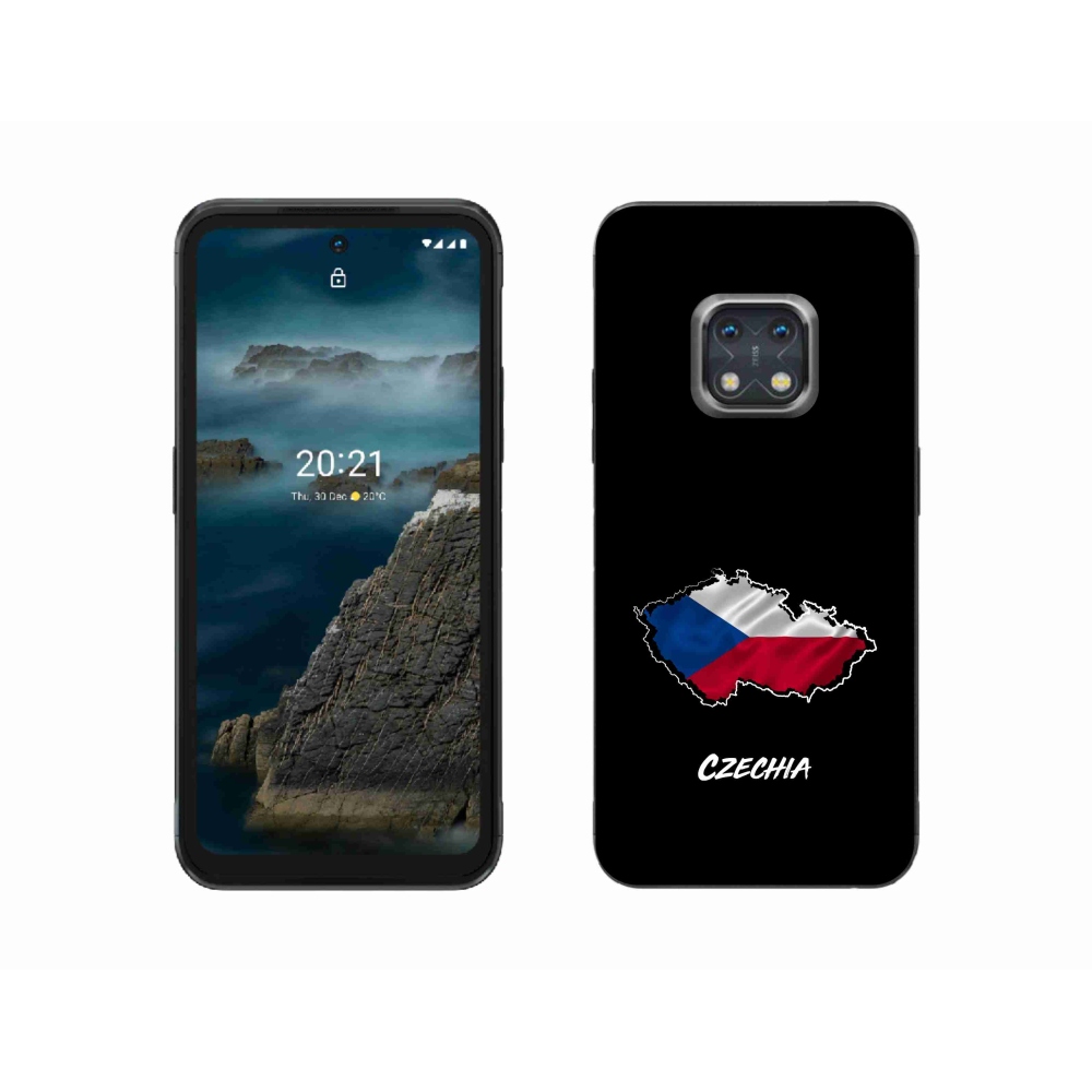 Gélový kryt mmCase na Nokia XR20 - Czechia čierne pozadie