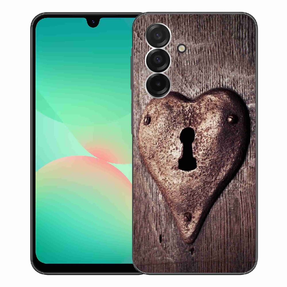 Gélový kryt mmCase na Samsung Galaxy A26 5G - zámok v tvare srdca