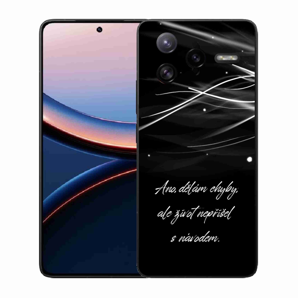 Gélový kryt mmCase na Xiaomi Poco F7 Ultra - citát čierne pozadie