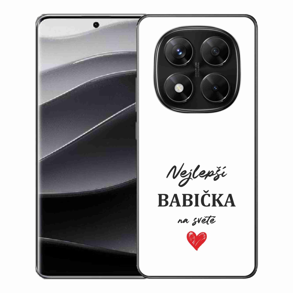 Gélový kryt mmCase na Xiaomi Redmi Note 14 Pro 5G/Poco X7 5G - najlepšia babička 1 biele pozadie