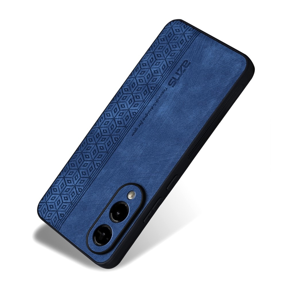 AZNS gélový obal potiahnutý PU kožou pre mobil Samsung Galaxy S25 Edge - modrý
