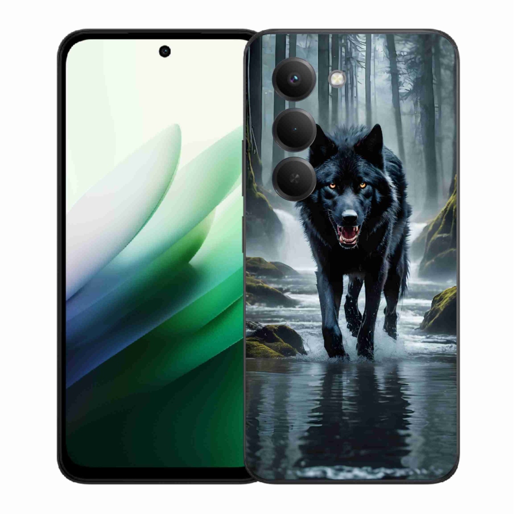 Gélový kryt mmCase na Xiaomi Redmi 15 5G (169mm) - čierny vlk