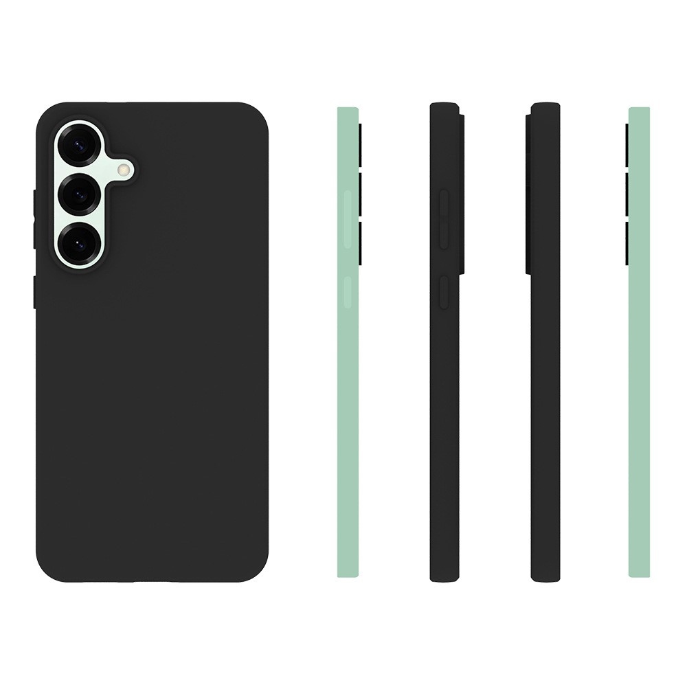 Matný gélový obal na mobil Samsung Galaxy S25 FE - čierny