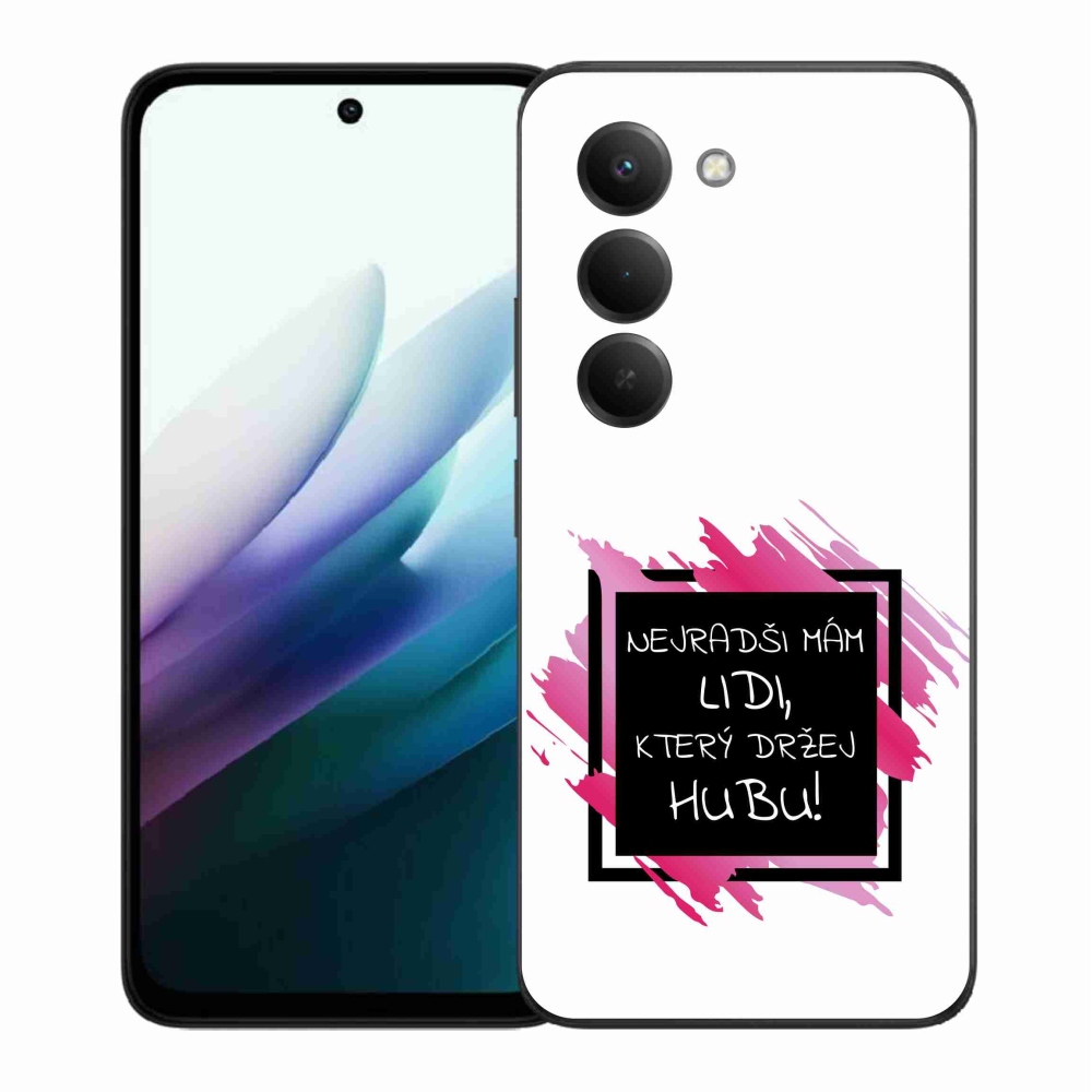 Gélový kryt mmCase na Xiaomi Redmi 15 4G/5G (171mm) - vtipný text 7 čiernobiele pozadie
