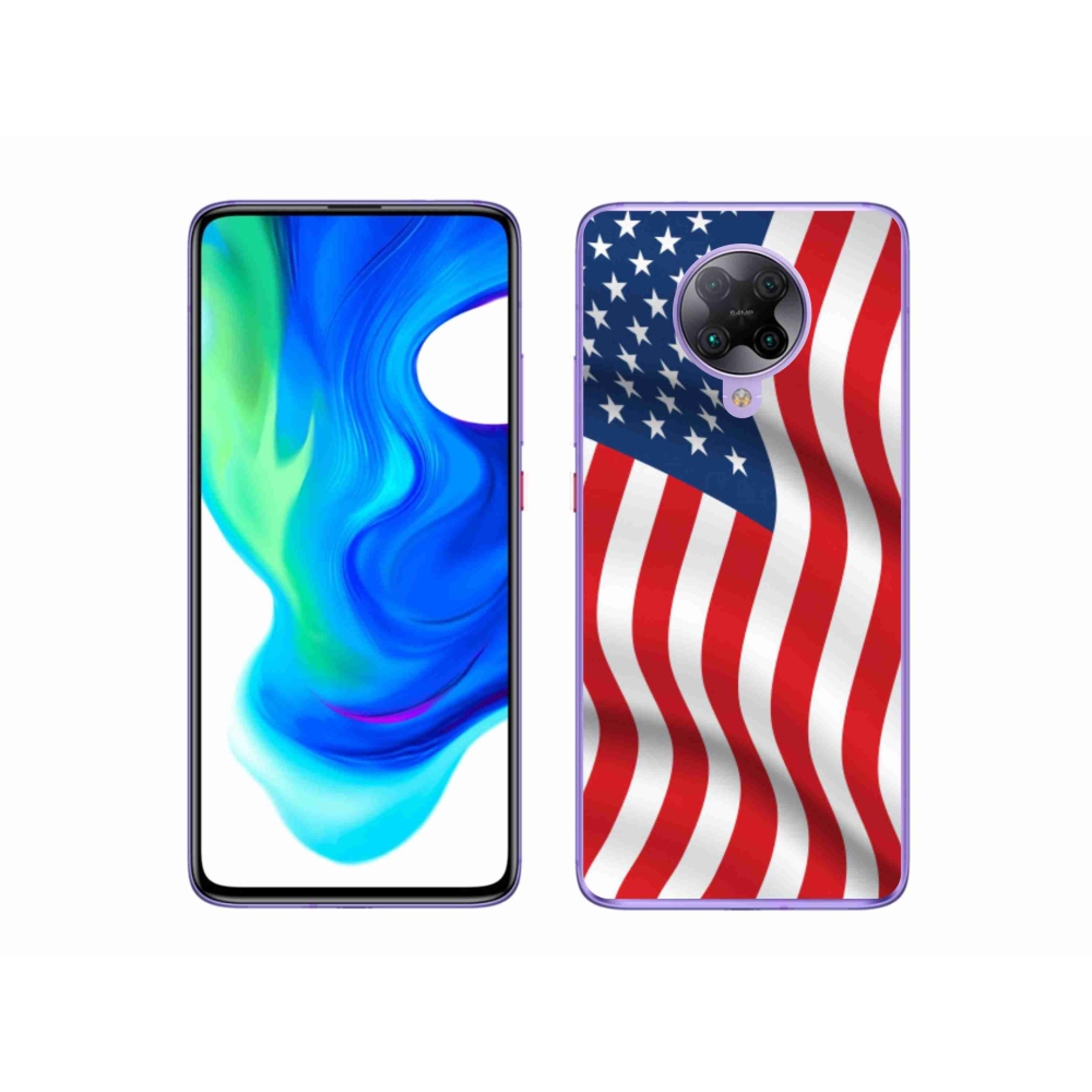 Gélový kryt mmCase na mobil Xiaomi Poco F2 Pro - USA vlajka