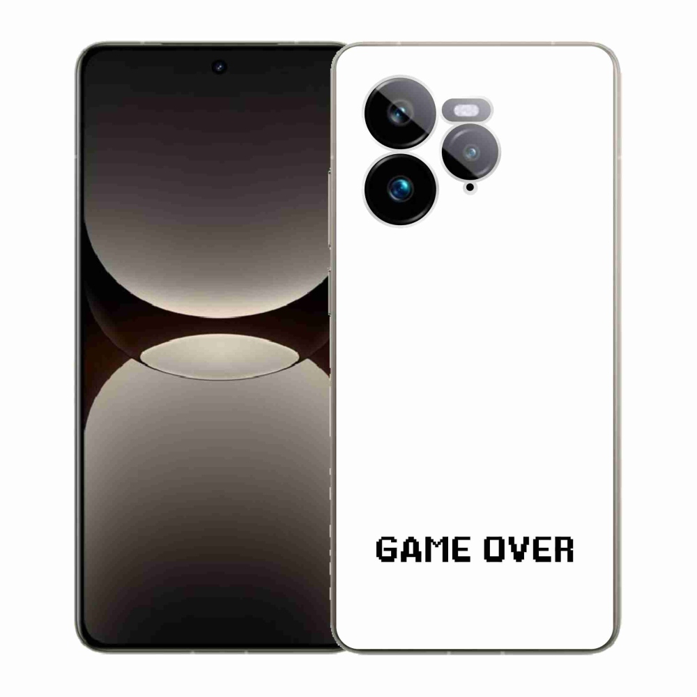 Gélový kryt mmCase na Realme GT 7 Pro 5G - game over biele pozadie
