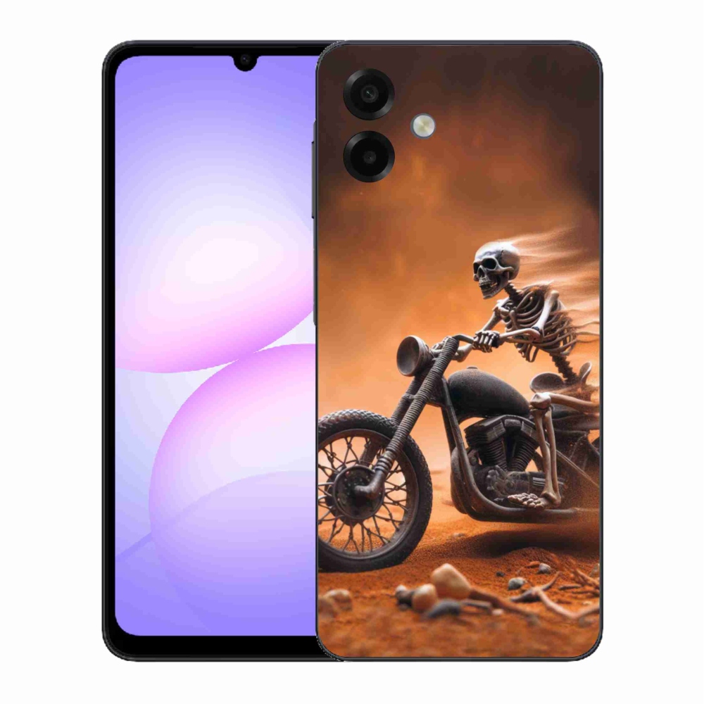 Gélový kryt mmCase na Samsung Galaxy A07 4G - kostra na motorke