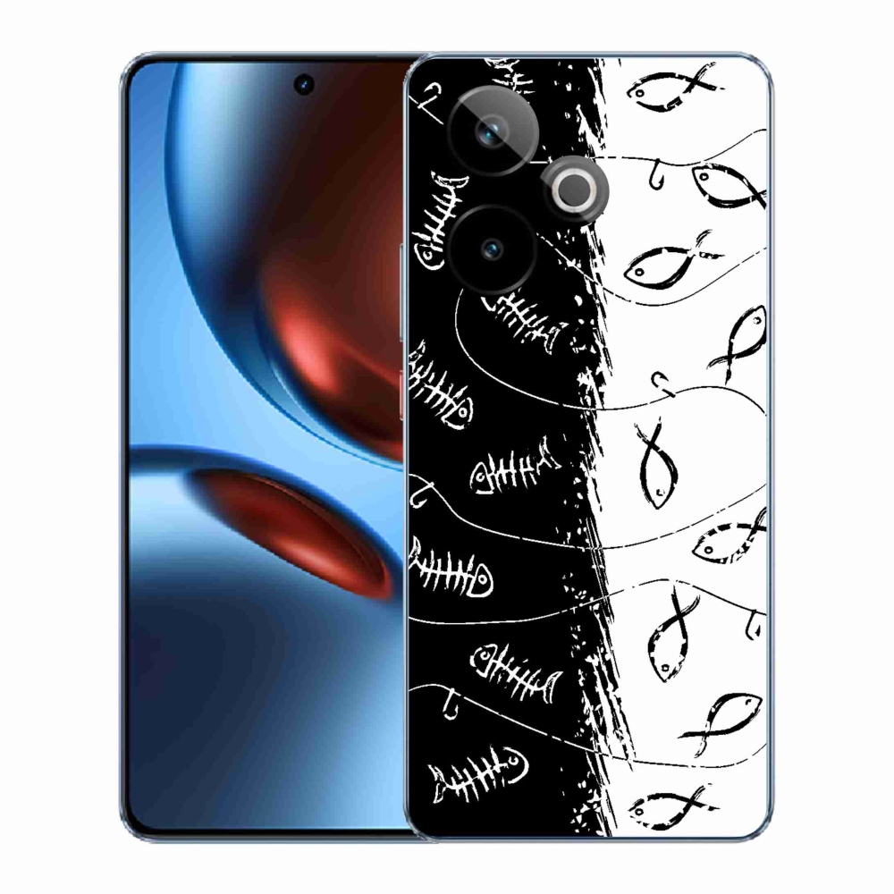 Gélový kryt mmCase na Realme GT 7 5G/GT 7T 5G - kostry a rybky