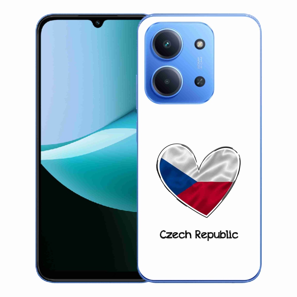 Gélový kryt mmCase na Xiaomi Redmi 15C 4G/5G (173mm) - vlajka srdca biele pozadie