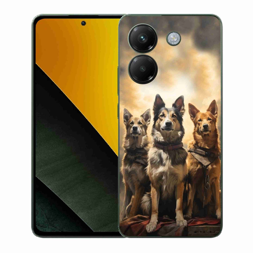 Gélový kryt mmCase na Xiaomi Poco M7 Pro 5G - tri psy