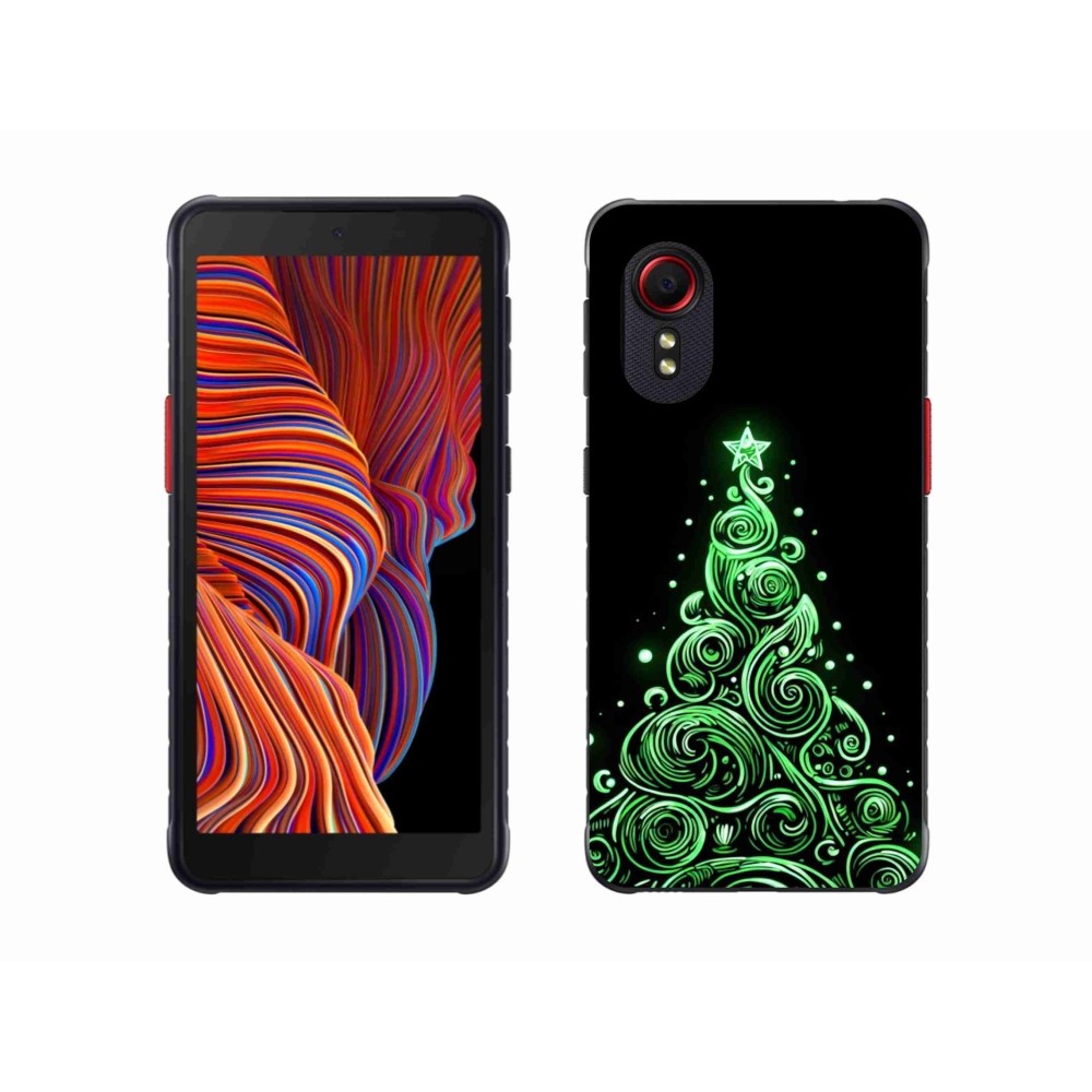 Gélový kryt mmCase na Samsung Galaxy Xcover 5 - neónový vianočný stromček 3