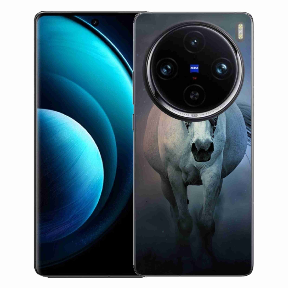 Gélový obal mmCase na Vivo X100 Pro 5G - bežiaci biely kôň