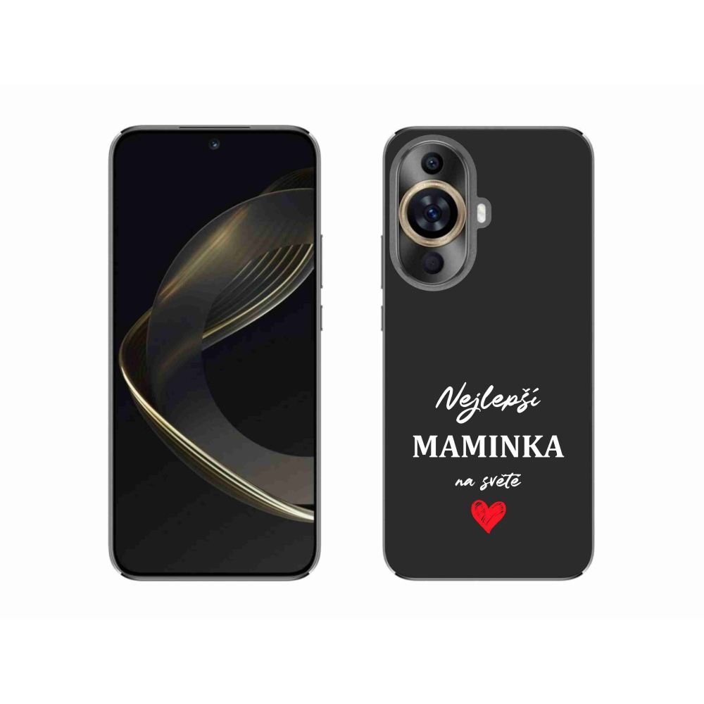 Gélový kryt mmCase na Huawei Nova 11 - najlepšia mamička 1 čierne pozadie